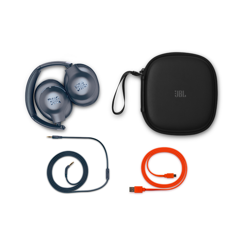 JBL EVEREST™ ELITE 750NC - Blue - Wireless Over-Ear Adaptive Noise Cancelling headphones - Detailshot 2 image number null
